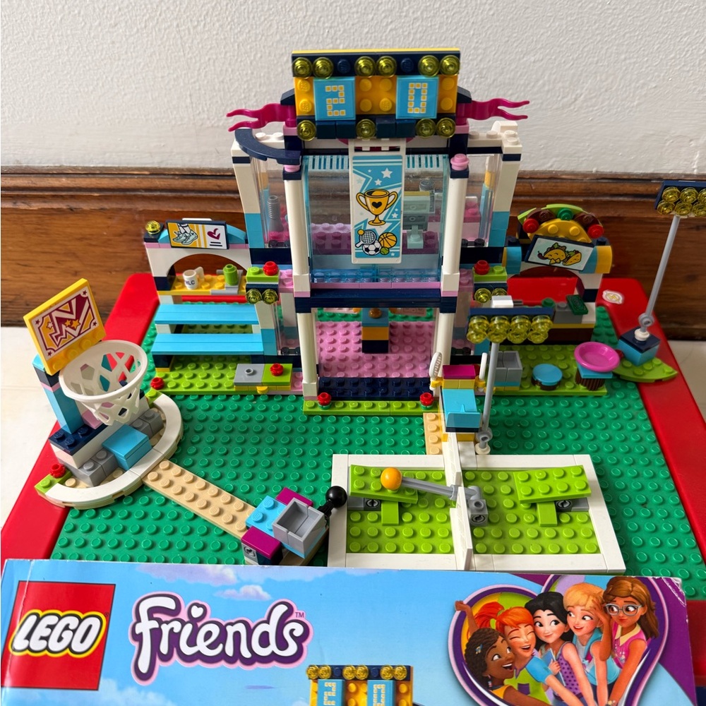95% complete LEGO Friends 41338 Sports Park Tennis & Basketball